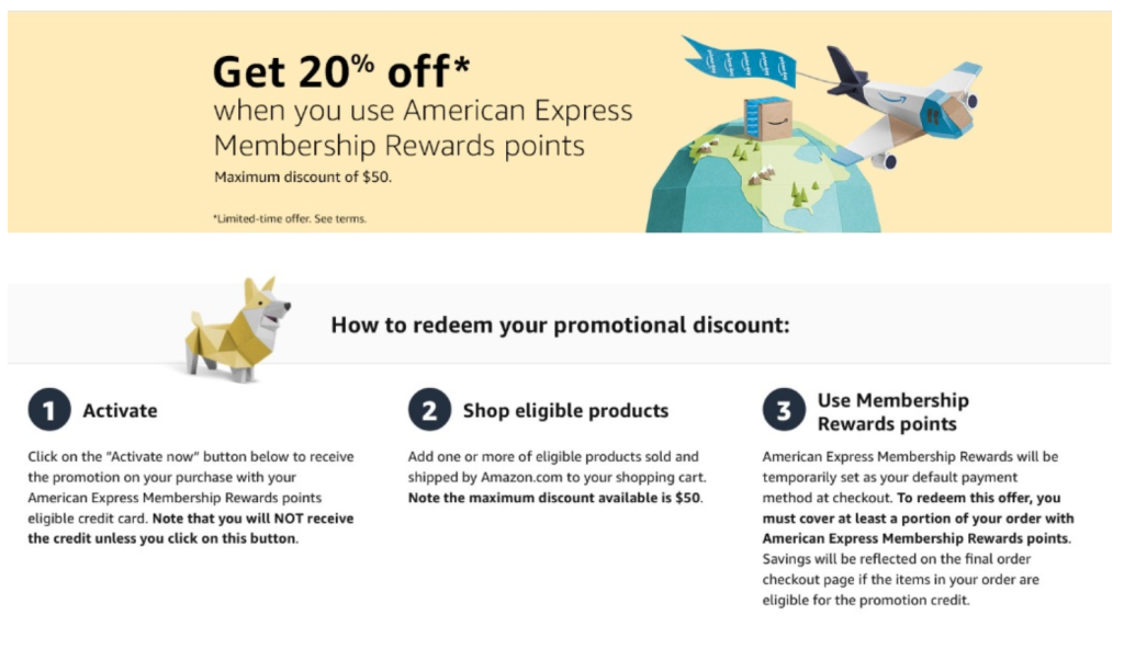American Express and Amazon target shoppers to get 20% discount on Amazon.