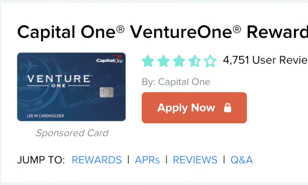 Look for the small print to be included with online credit card offers.